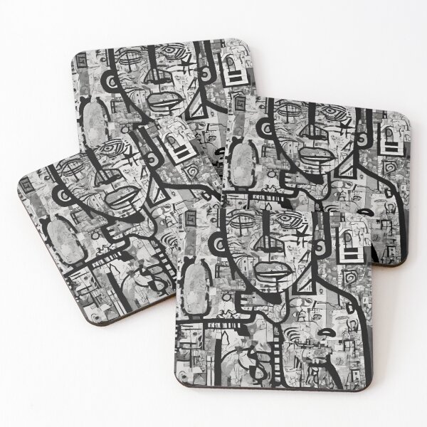 Item preview, Visual Complexity: Monochrome Abstract Poster" designed and sold by FanoloHandford.