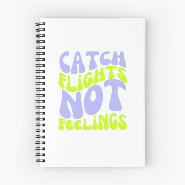 Item preview, Catch Flights Not Feelings - Wanderlust Typography for Jetsetter Vibes - Blue and Green designed and sold by Biddakate.