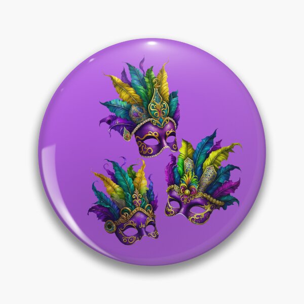 Item preview, Three Mardi Gras Masks - Fat Tuesday designed and sold by WigOutlet.