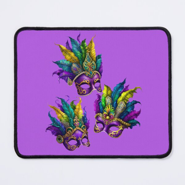 Item preview, Three Mardi Gras Masks - Fat Tuesday designed and sold by WigOutlet.