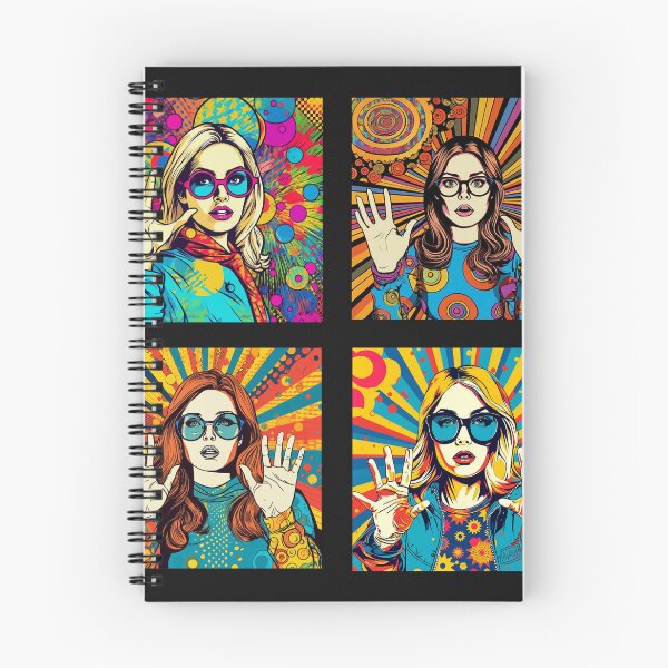 Item preview, Pop Art Portrait Girl with Round Glasses Sticker designed and sold by Art.Fusion.Studio.