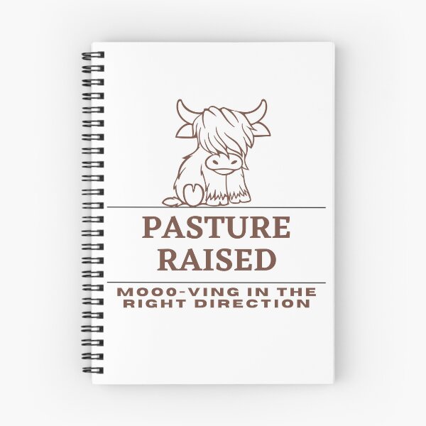 Item preview, "Pasture Raised - Mooo-ving In the Right Direction" T-shirt and Graphic designed and sold by DesignsbySimons.