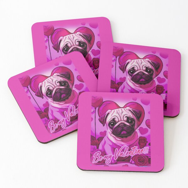 Item preview, Pug HAPPY HOLIDAYS 169 Valentines Day BE MY VALENTINE designed and sold by RedBluffTraders.