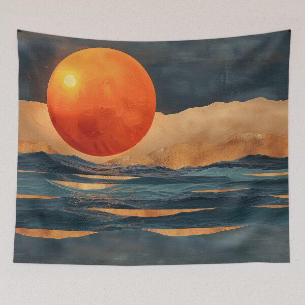 Item preview, Heliocentric Geometry: Golden Sun & Rose Bush Topiary Painting designed and sold by mldorton.