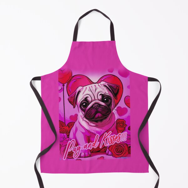 Item preview, Pug HAPPY HOLIDAYS 169 Valentines Day PUG and KISSES designed and sold by RedBluffTraders.