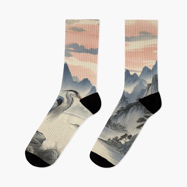 Item preview, Heron at Dawn designed and sold by Kallak-AI-Art.