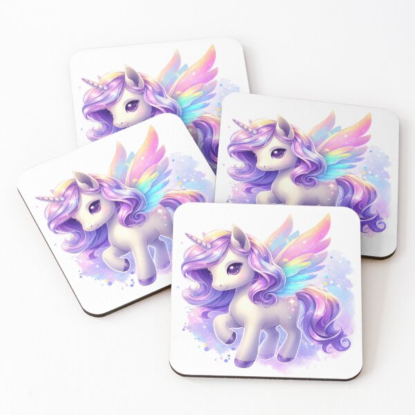 Item preview, VIOLET RAINBOW UNICORN 02 designed and sold by CHIBI_POPZ.