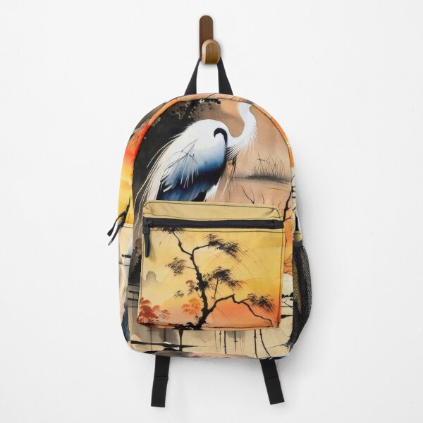 Item preview, Herons fishing at Sunset 2 designed and sold by Kallak-AI-Art.