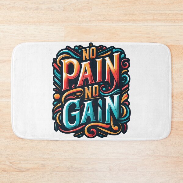 Item preview, No Pain No Gain, typography designed and sold by maxmaj.