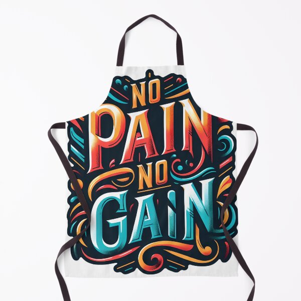 Item preview, No Pain No Gain, typography designed and sold by maxmaj.