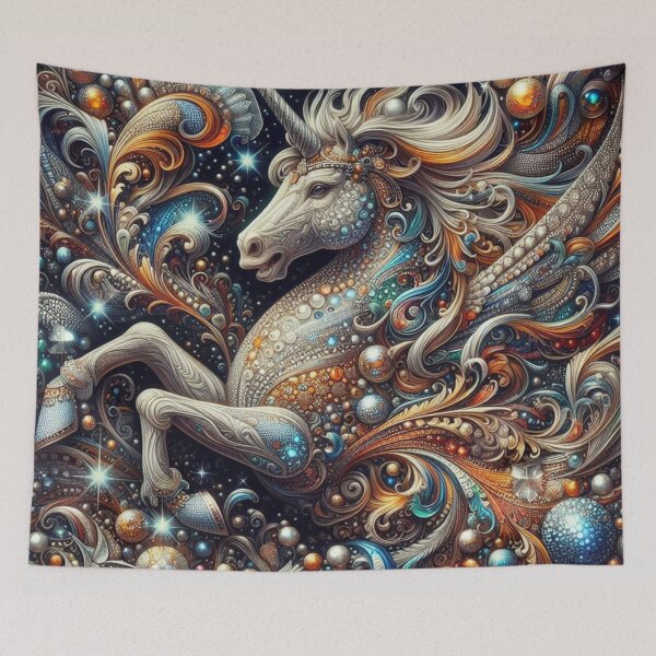 Item preview, Radiant Unicorn Dreams - Small Colorful Diamonds Fabric designed and sold by Rui Fernandes.