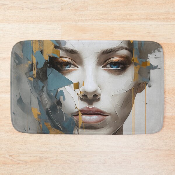 Item preview, Shattered Grace - Contemporary Abstract Portrait designed and sold by pooshda.
