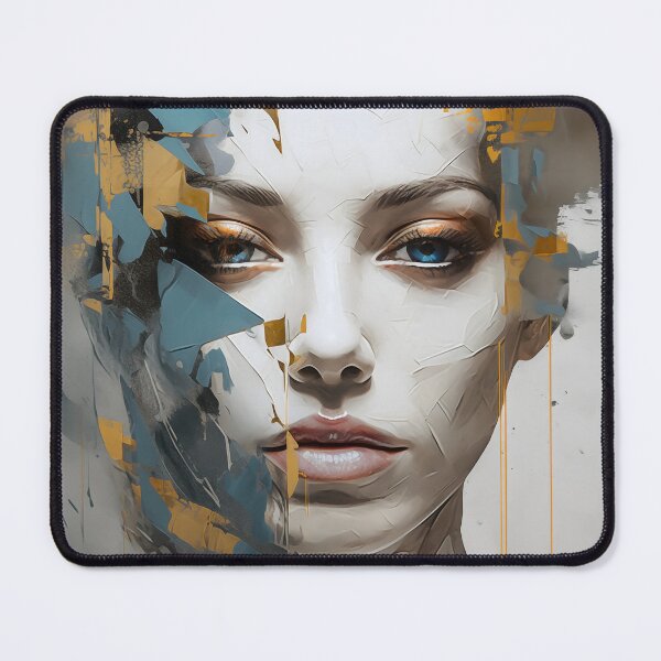 Item preview, Shattered Grace - Contemporary Abstract Portrait designed and sold by pooshda.