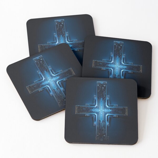 Item preview, Digital electronic circuit board cross designed and sold by dcrc.