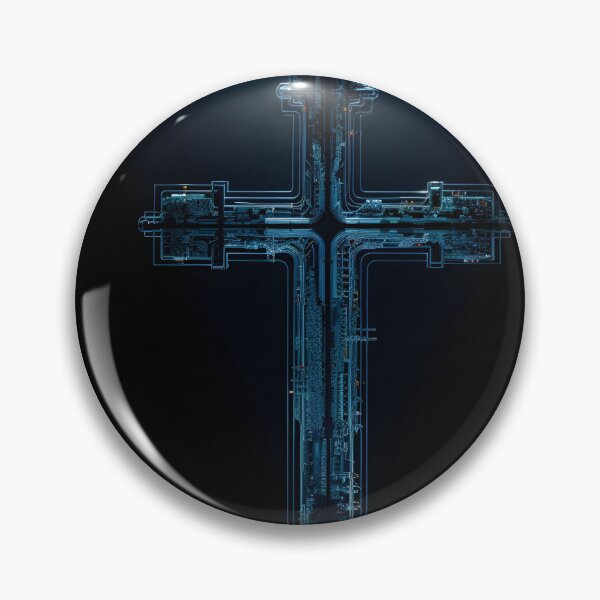 Item preview, digital electronic circuit board cross designed and sold by dcrc.