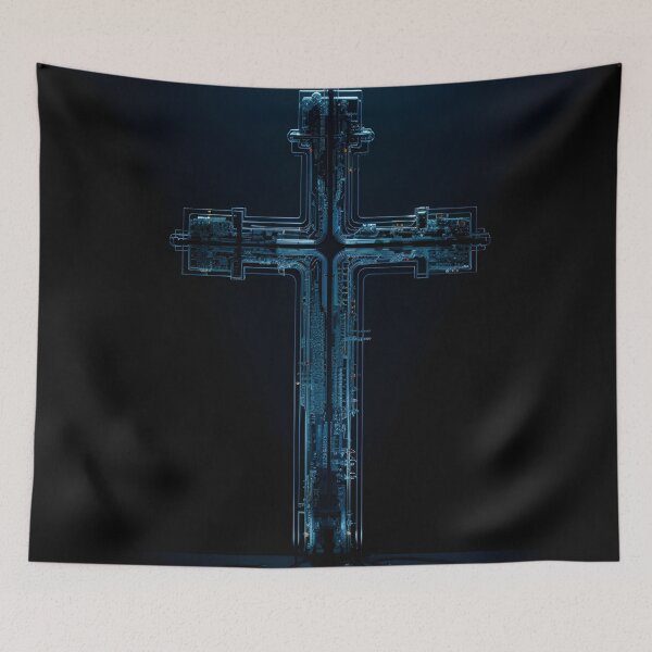 Item preview, digital electronic circuit board cross designed and sold by dcrc.