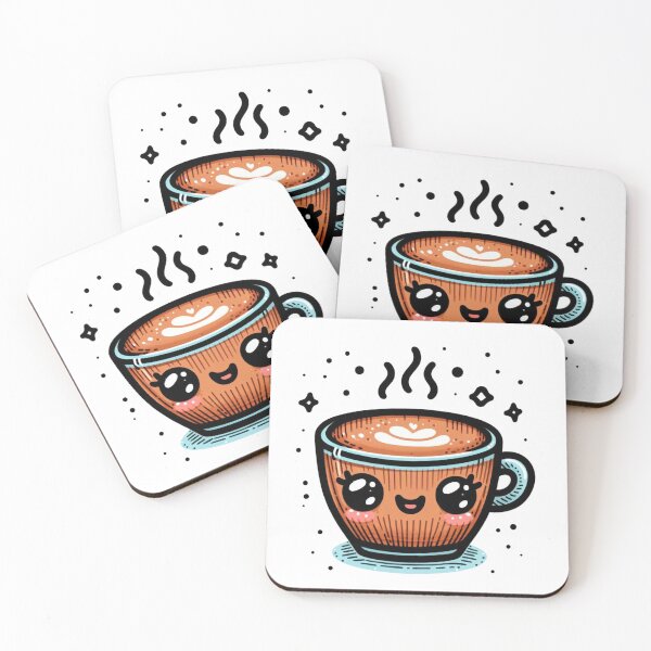 Artikelvorschau, Kaffee-Espresso - Kawaii - süßes Gekritzel entworfen und verkauft von AmberRoseWrites.