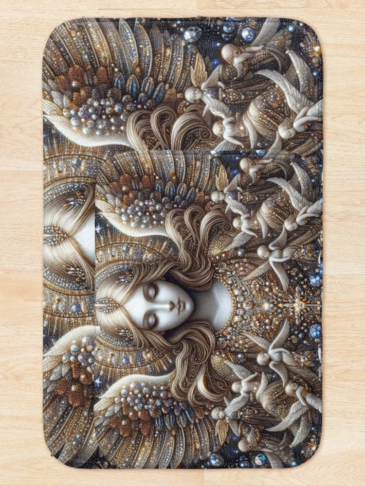 Thumbnail 5 of 6, Bath Mat, Angelic designed and sold by Rui Fernandes.