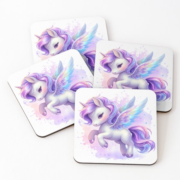 Item preview, VIOLET RAINBOW UNICORN 01 designed and sold by CHIBI_POPZ.