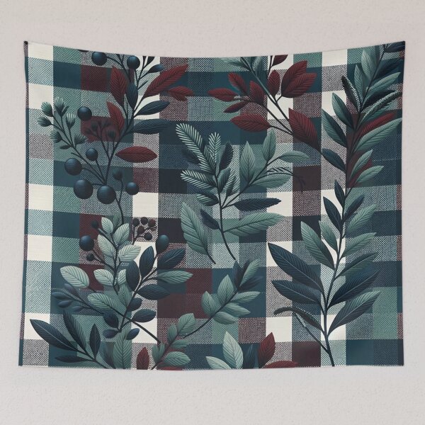 Item preview, Winter-Inspired Gingham Pattern Print designed and sold by PinUpPizzazz.