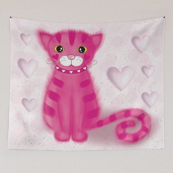 Item preview, pretty pink cat designed and sold by LiudmylaMaika.