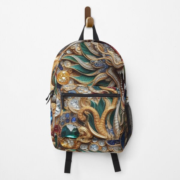 Item preview, Mythical Radiance - Small Colorful Diamonds Fabric with Dragon Motif designed and sold by Rui Fernandes.