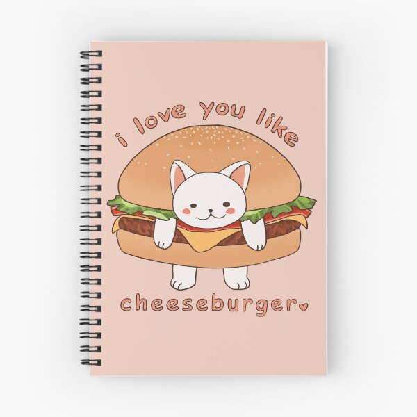 Item preview, i love you cheeseburger cat designed and sold by papercreatyre.