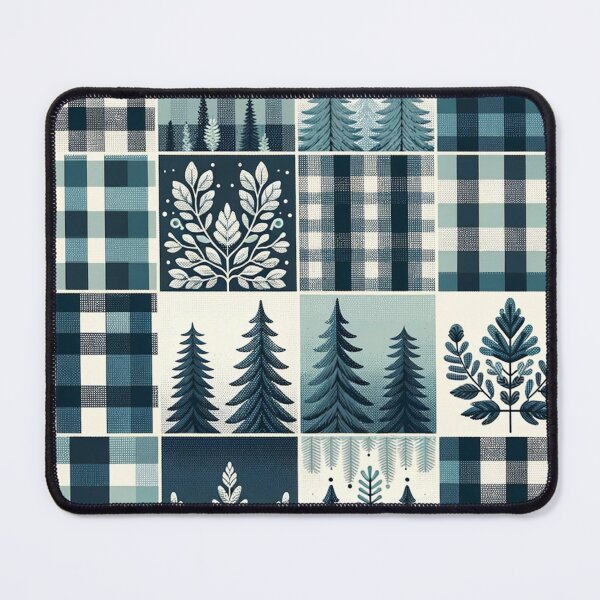 Item preview, Winter-Inspired Gingham Pattern Print designed and sold by PinUpPizzazz.