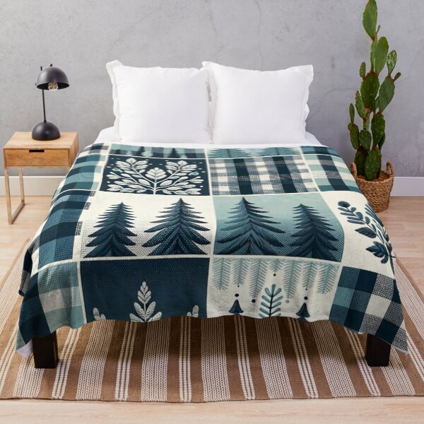 Item preview, Winter-Inspired Gingham Pattern Print designed and sold by PinUpPizzazz.