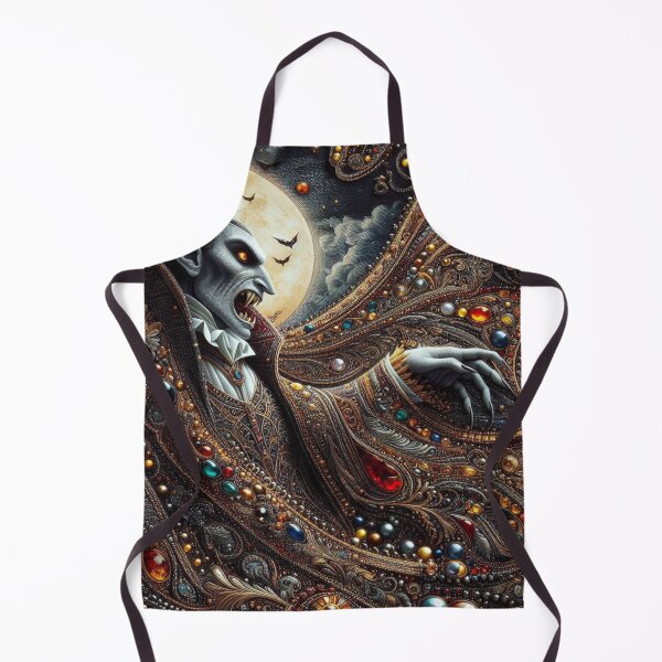 Item preview, Elegant Nightfall - Small Colorful Diamonds Fabric with Dracula Motif designed and sold by Rui Fernandes.