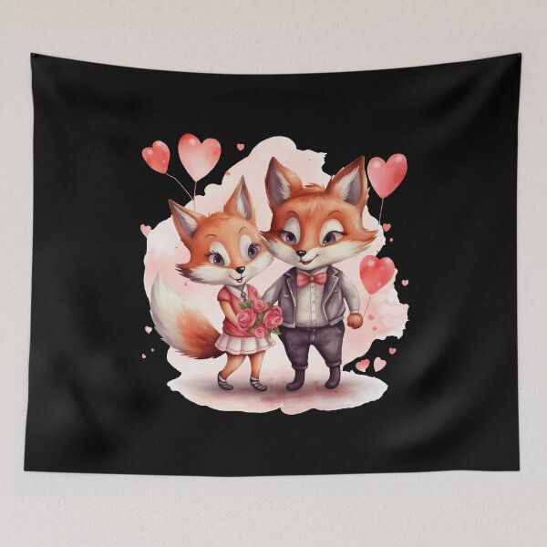 Artikelvorschau, Fuchspaar entworfen und verkauft von FoxVibes.