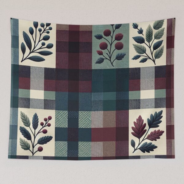 Item preview, Winter-Inspired Gingham Print Pattern designed and sold by PinUpPizzazz.