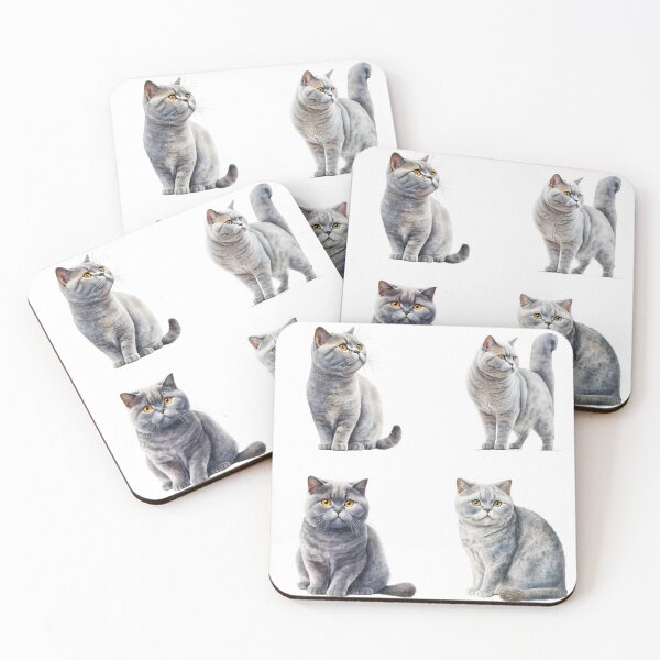 Item preview, Watercolor British Shorthair Cats designed and sold by TheAnimalZ00.