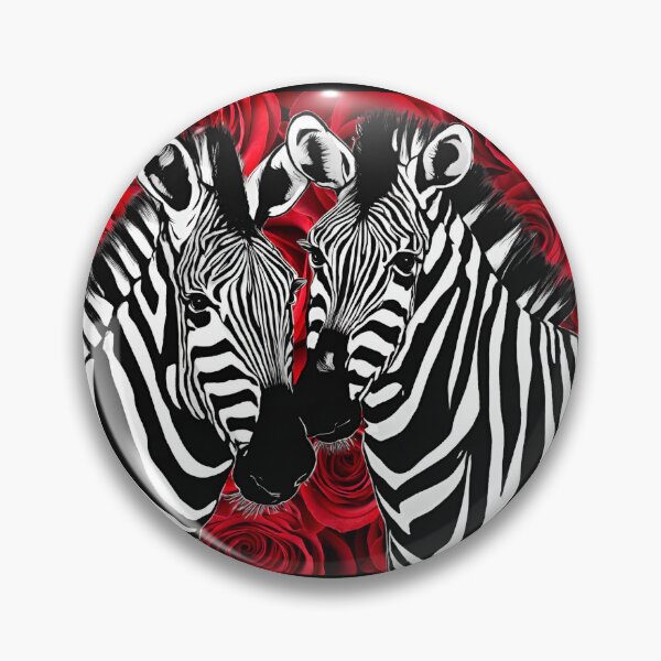 Item preview, Zebras In Love. With Red Rose Background designed and sold by ZebraKnees.