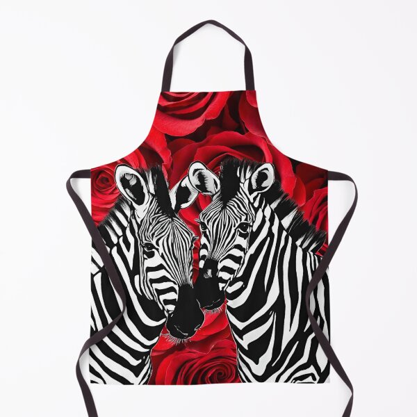 Item preview, Zebras In Love. With Red Rose Background designed and sold by ZebraKnees.