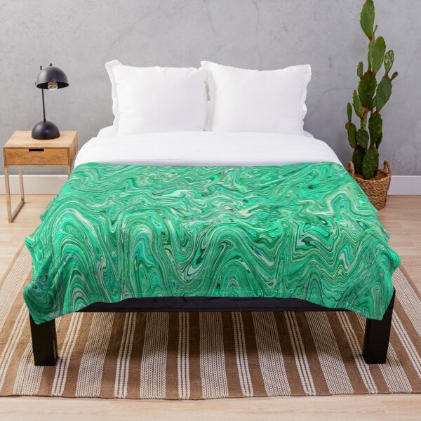 Item preview, Arte de mármol líquido Swirly verde y blanco designed and sold by innerspectrum.