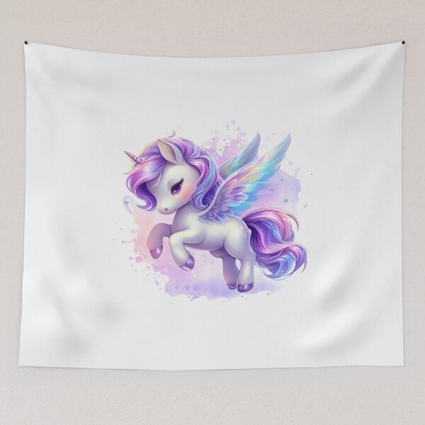 Item preview, VIOLET RAINBOW UNICORN 01 designed and sold by CHIBI_POPZ.