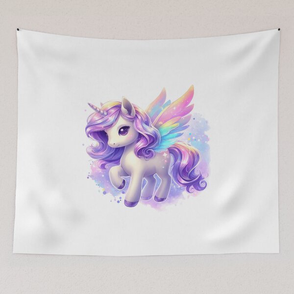Item preview, VIOLET RAINBOW UNICORN 02 designed and sold by CHIBI_POPZ.