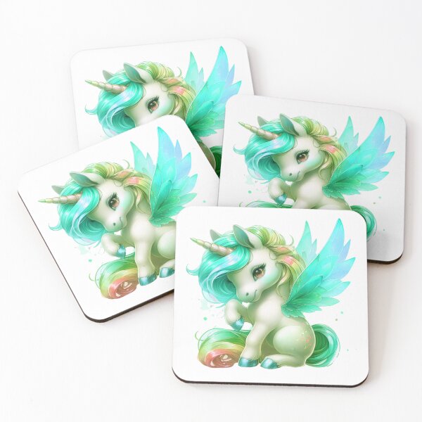Item preview, RAINBOW UNICORN Green 02 designed and sold by CHIBI_POPZ.