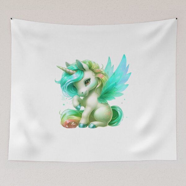 Item preview, RAINBOW UNICORN Green 02 designed and sold by CHIBI_POPZ.