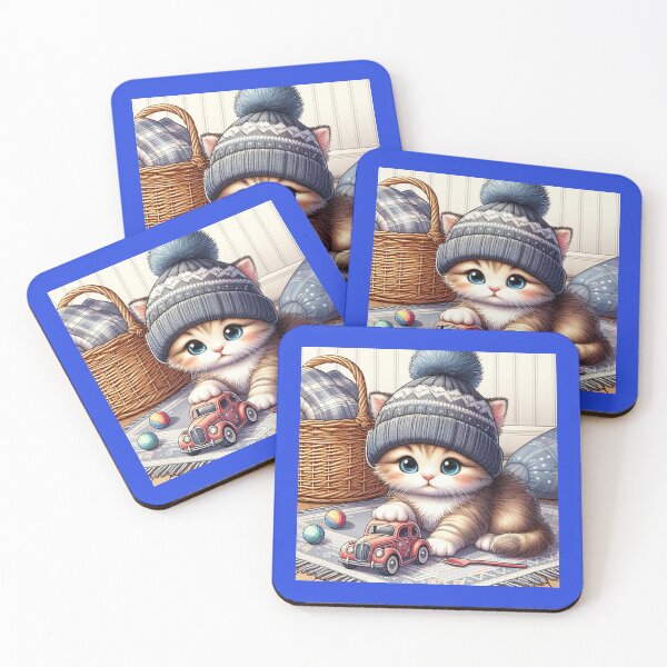 Item preview, Kitten playing with his toys. designed and sold by moni0490.