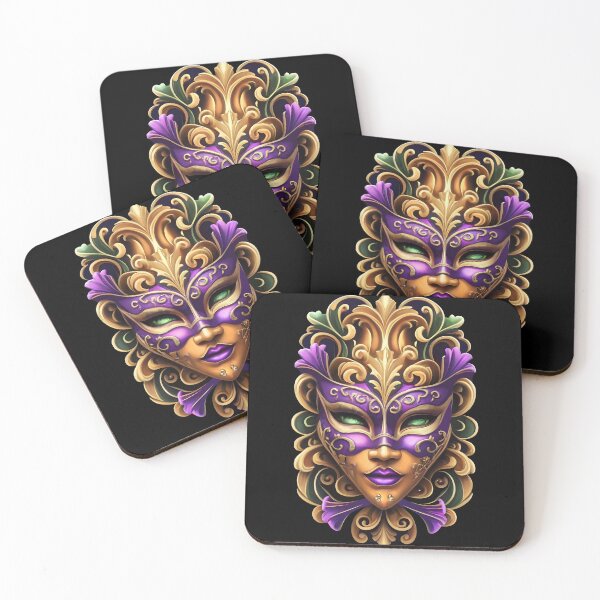 Item preview, Mardi Gras New Orleans 2024 Jester Mask Matching Group Women  designed and sold by DrawHandArt.