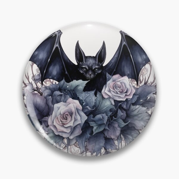 Item preview, Bat and  Roses Watercolor designed and sold by Petals-n-Thorns.
