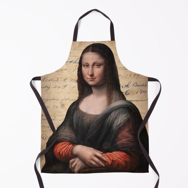 Item preview, Mona Lisa on Antique Journal Page Collage Famous Painting Series designed and sold by missdebi27.