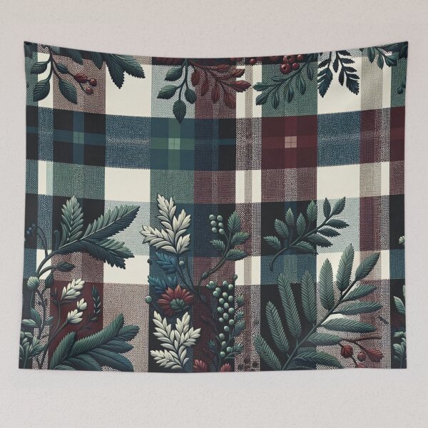 Item preview, Winter-Inspired Gingham Pattern Print designed and sold by PinUpPizzazz.