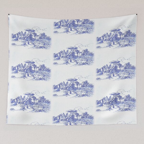 Item preview, Roman Toile de Jouy Landscape Scene  designed and sold by WillowNox7.