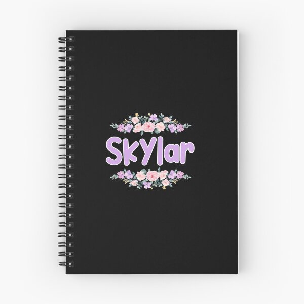 Item preview, Purple Flower Skylar Name Label (Black) designed and sold by NormadWorld.