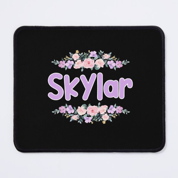 Item preview, Purple Flower Skylar Name Label (Black) designed and sold by NormadWorld.