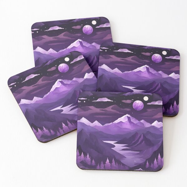 Item preview, Purple Amethyst Mountain Range  designed and sold by CharmStudio.