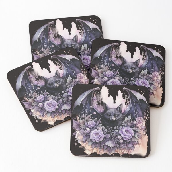 Item preview, Night Creature and Wildflowers Watercolor designed and sold by Petals-n-Thorns.